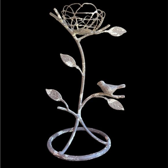 Small Metal Rustic Vintage Stand with bird detail - Picture 1 of 2
